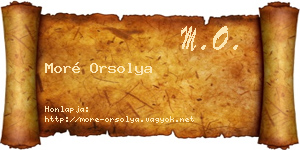 Moré Orsolya névjegykártya